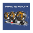 thumbnail image 4 of Ventilador Para Auto De 3 Cabezas Ajustables Portátil 12/24v Lab.G, Negro con aspas naranjas, 4 of 5