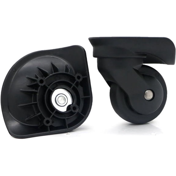 GUGULUZA Replacement Trolley Luggage Wheels 360 Spinner Luggage Wheels Travel Luggage Wheels for Suitcases, 2-Pcs, Black