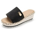 thumbnail image 3 of Bellella Womens Wedges Sandals Espadrilles Platform Sandals Summer Beach Slip On Shoes Black Size 8, 3 of 8