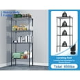 thumbnail image 4 of CL.HPAHKL 4 Shelf Metal Shelf, 600LBS Capacity Metal Utility Shelf NSF Certified Wire Storage Shelves Adjustable Shelving Units and Storage for Home Kitchen Bathroom, Black (17.3"L x 11.4"W x 43.9"H), 4 of 9