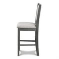 thumbnail image 4 of Han Counter Chair Set of 2- Light Gray Fabric- Dark Gray Solid Wood, 4 of 6
