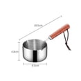 thumbnail image 2 of Mini Soup Pots Oil Melting Cooking Pot Butter Melting Pot Nonstick Easy to Clean with Wooden Handle Small Saucepan for Restaurant Camping 250ml, 2 of 10