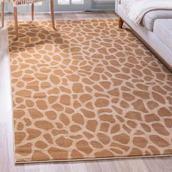 Unique Loom Wildlife Collection Area Rug - Nature (6' 1" x 9' Rectangle Yellow/Brown)