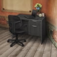 thumbnail image 2 of Regency Legacy 42 x 24 in. Executive Desk with Single Pedestal Drawer Unit & Pencil Drawer- Ash Grey, 2 of 8