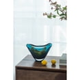 thumbnail image 3 of A&B Home Blue Bubble Glass Table Vase 11.4" x 7.7" x 7.1", 3 of 7
