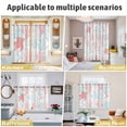 thumbnail image 6 of Red Aqua Coastal Kitchen Curtains 96 Inch Length, Sea Turtle Nautical Coral Summer Beach Grommet Top Bedroom Living Room Curtains, Light Filtering Cafe Curtain Drapes 2 Panels Set 104''x96'', 6 of 9