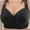 Black, variant on REORIAFEE Wireless Bras for Women Plus Size Lace Trim Underoutfit Wireless Bras V Neck Comfy Corset Bra Adjustable Straps Comfortable Breathable Brassiere Anti-Sagging Bra