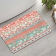 thumbnail image 2 of Pink Pioneer Flower Striped Pattern Bathroom Rugs Mat,Non Slip Microfiber Bathroom Rug,Rubber Backing,Soft Bathroom Mats for Bathroom Floor,Tub and Shower,17x27in(43x68cm), 2 of 5