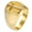 Gold, variant on Stainless Steel Christian Cross Signet Rings for Men Classic Comfort Fit Statement Religious Faith Band Jewelry Black Size 11