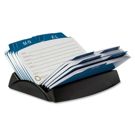 Rolodex, ROL67060, petite 6-Divider Open Petite Card File, 1 Each, Black