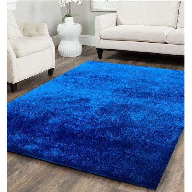 Amazing Rugs A1012-811 Tapis Shaggy Tufté à la Main 8 x 11 Pieds en Bleu Électro
