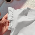 thumbnail image 4 of Ruyang Baby Girls Ruffles Sleeve Tank Top Solid Crew Neck 2025 Summer Tshirts Tops Toddler Sport Casual Vest Undershirts, 4 of 9