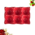 thumbnail image 4 of 6 Grids Egg Holder Ceramic Anti-Slip Egg Box Refrigerator Shockproof Egg Storage Box (Red), 4 of 8