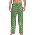 thumbnail image 2 of Picia 60s and 70s Style Mens Soft Woven Cotton Elastic Waistband Sleep Pajama Pant Lounge Sleep Pant With Pockets And Drawstring-XX-Large, 2 of 9