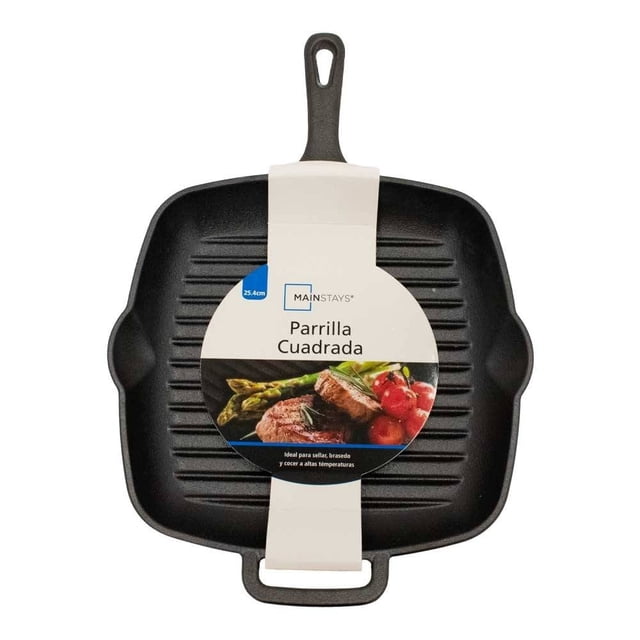 Parrilla Mainstays Hierro Fundido Diseño Cuadrado