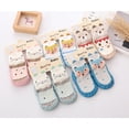thumbnail image 3 of Unisex Baby Toddler Animals Print Cotton Socks Slipper Anti-Slip Crib Shoes - Sold per 1 Pair (Blue/Fox, 12-18 Months), 3 of 3