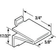 thumbnail image 2 of Nickel Plated Metal Strip Lock Style Shelf Bracket , Knape and Vogt (8-pack), 2 of 2