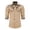 Khaki, variant on Mens Casual Shirts Western Cowboy Long Sleeve Embroidered Button Down Beach Clothes for Men,White,M