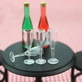 thumbnail image 2 of 1/12 Dollhouse Pub Dining Room Decor 4 Miniature Clear Glasses Champagne Flute #D, 2 of 7