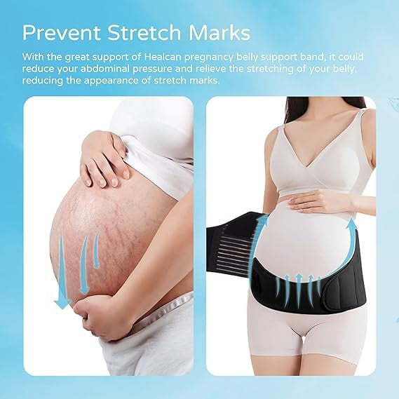 Maternity Belly Band Pregnancy Support Belt Breathable Belly Support Brace for Abdomen Pelvis Waist and Back Pain