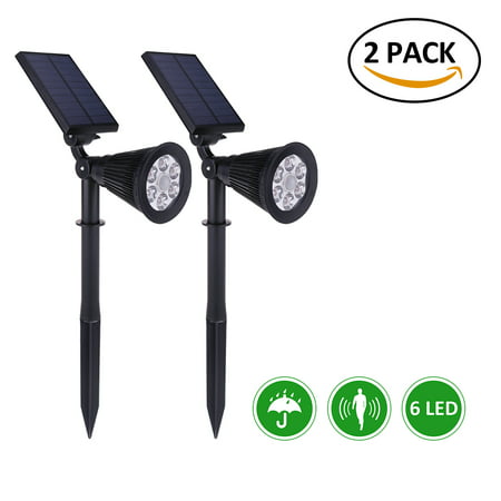 Solar Spotlights Outdoor,Motion Sensor Solar Powered Security 6 LED Landscape Light, Auto On/Off Waterproof Wall Tree Light for Patio Porch Path Deck Garden Garage (Best Solar Spotlight For Trees)