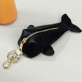 thumbnail image 7 of Vjnyvs Leather Coin Purse Mini Zipper Change Purse Keychain Cute Whale Key Ring Coin Holder Wallet For Headset Lipstick Jewelry, 7 of 7
