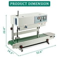 thumbnail image 3 of FR-900 Vertical Band Sealer, Automatic Continuous Sealing Machine 0-24m/min, Digital Temperature Control for Plastic Bags, Aluminum Foil Packaging, 3 of 8