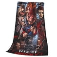 thumbnail image 7 of Lsque Chucky Pattern Fuzzy Fleece Throw Blanket Extra Large,Super Soft,Fluffy and Warm Blankets for Couch,Bed,All Season Use (50"x40"), 7 of 7