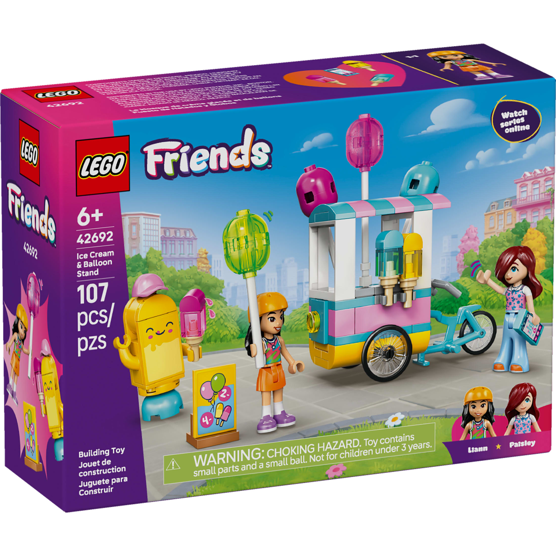 LEGO Friends Puesto de Helados y Globos Juguete de Construcción para Niñas y Niños - Set de juego de simulación para niños, de 6+ años - Con minimuñecas Liann y Paisley y accesorios - Idea de regalo para cumpleaños - 42692 2
