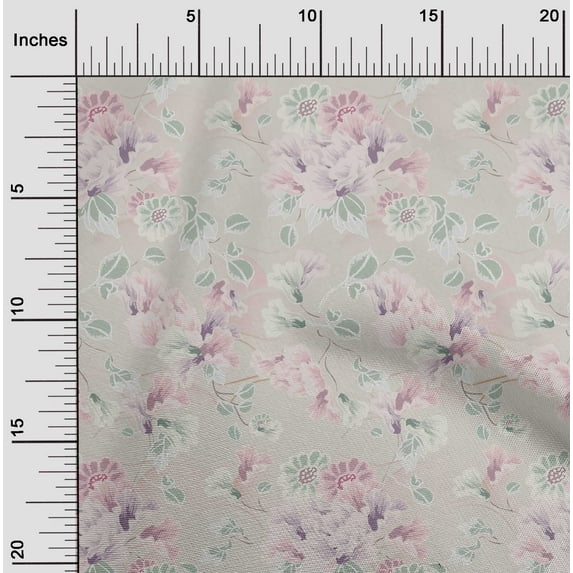 oneOone Velvet Dusty Pink Fabric Florals Sewing Fabric By The Yard Printed Diy Clothing Sewing Supplies 58 Inch Wide