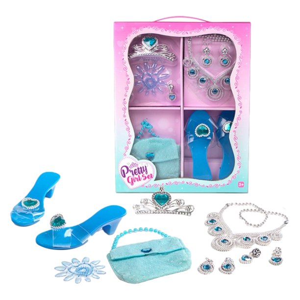 Dress Up Crown Shoes Little Girl Play BoutiqueCollection Role-playing Game Gifts heqiyong LED