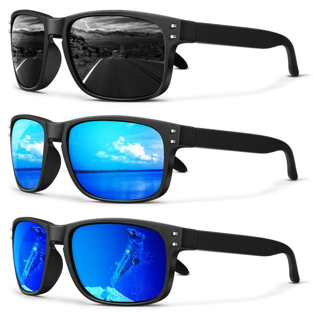Gafas de sol cuadradas polarizadas ANYLUV para hombre con protección UV400