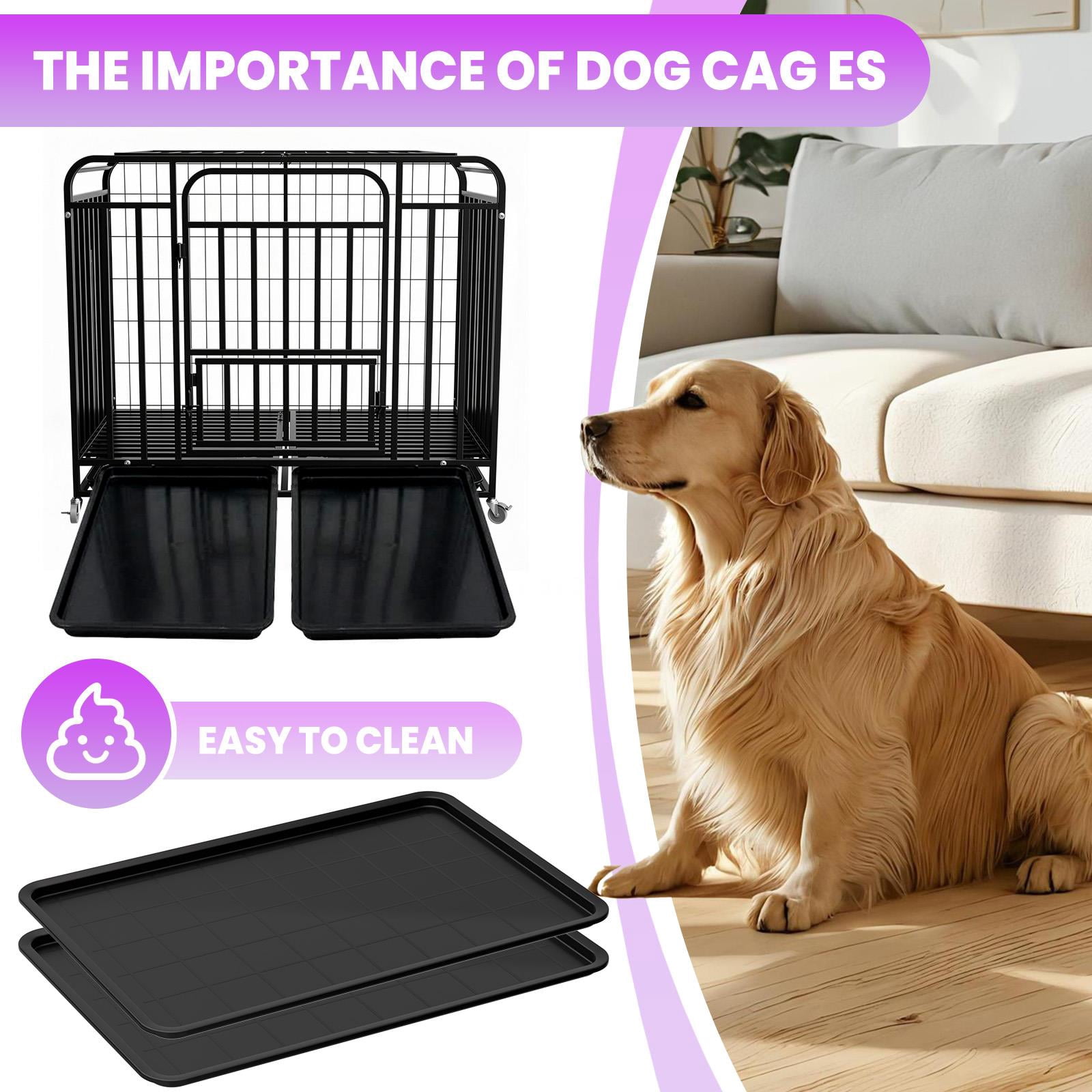 42-Inch Black Heavy Duty Dog Crate Built strong for dogs from small to large breeds. Ideal for training, relaxing at home, and portable use during travel.