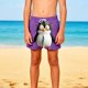 thumbnail image 1 of Pantalones cortos de playa para niños y niñas, de color liso, con estampado bonito, transpirables y con bolsillos, para verano, 1 of 9