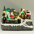 thumbnail image 4 of Allgala Crafted Polyresin Christmas House Collectable Figurine with USB and Battery Dual Power Source-Moving Train and Santa-XH93447, 4 of 5