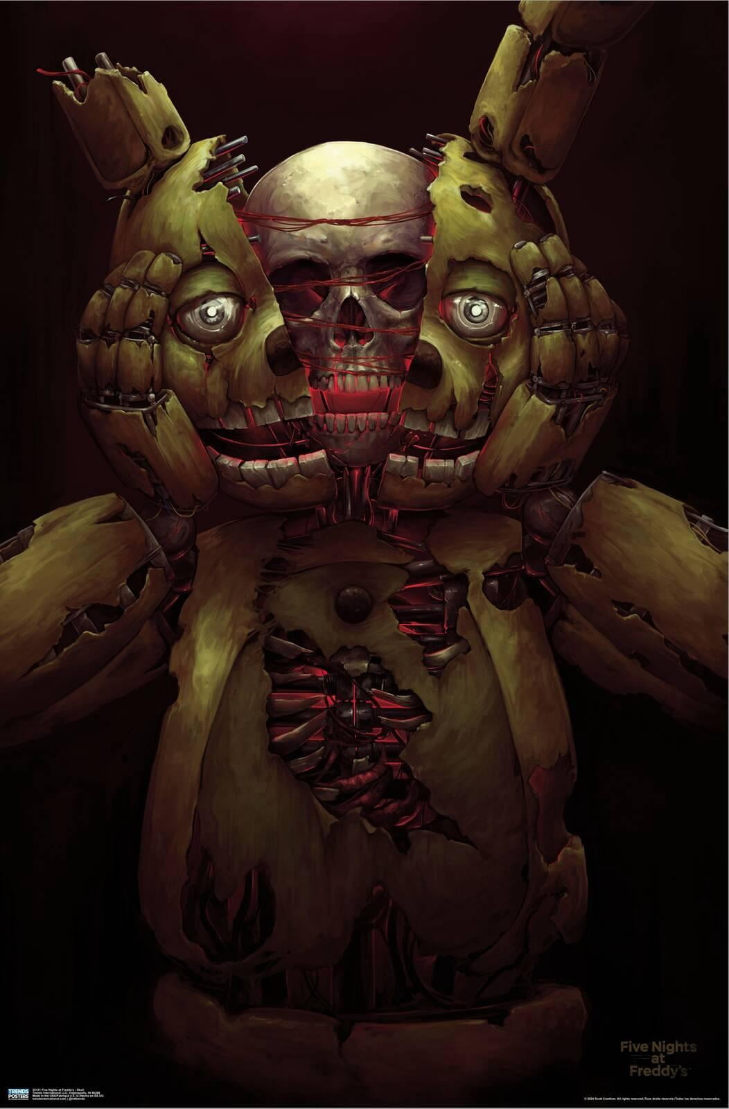 Five Nights at Freddy's - Skull Canvas Wall Poster, 14.725" x 22.375"