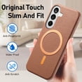 thumbnail image 4 of FOXDOCK Magnetic Case for Samsung Galaxy S26 Pro, Drop Protection, with Stand and Card Slots - Brown, 4 of 5