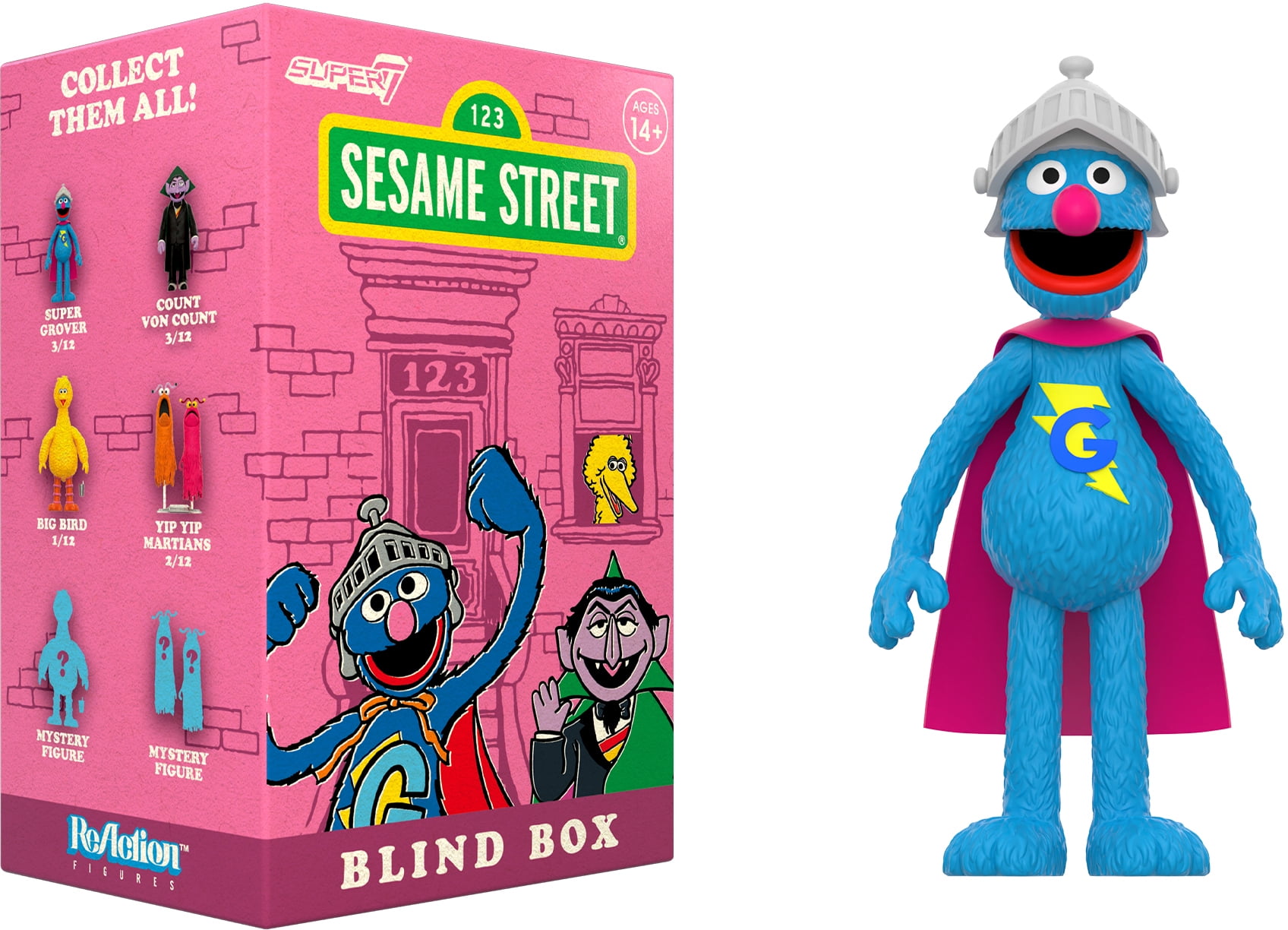 Super7 - Sesame Street - Reaction Blind Box Wv2 - 12pc Flat