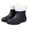 Black, variant on Xfvqtps Womens Ankle Rain Boots with Detachable Plush Lined Waterproof Slip Resistant Solid Color Thick Sole Casual Outdoor Garden Work Boots