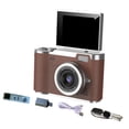 thumbnail image 2 of Cámara digital,Cámara digital 4K para fotografía,48 MP,720p,1080p,Cámara para vlogging con pantalla abatible de 180 degree y zoom digital de 8x,Pantalla de 2,4 pulgadas,filtros integrados,modo, 2 of 9