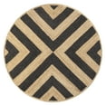 thumbnail image 2 of JONATHAN Y ANSA 6' Round Area Rug, Piper Two-Tone Chevron Jute - Black/Natural, RNF111A-6R, 2 of 6