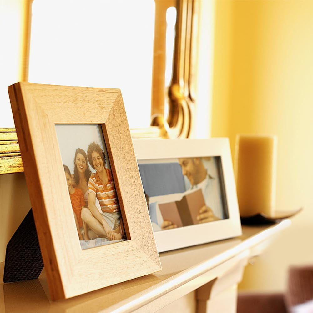 DIY Mosaic Photo Frame Kit Including 2 Sizes Unfinished Wood Photo Frame 200g Glass Mosaic Tiles Cups Plastic Glue Bottles Scraper Mosaic Supplies Crafts for DIY