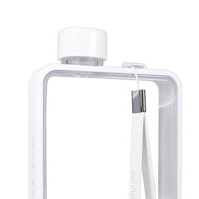 Taza de viaje plana portátil de taza de agua de 380 ml para deportes de oficina y escuela (blanco) Likrtyny Para Estrenar