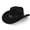 Black, variant on Cowboy Hat for Women Men with Shapeable Wide Brim Western Suede Hat for Cowboys and Cowgirls