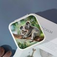 thumbnail image 4 of Autua Koala Travel Jewelry Box PU Leather Organizer for Necklace Ring Earring, Portable Compact Size with Multiple Storage Spaces and Zipper Closure White, 4 of 5