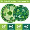 thumbnail image 3 of 96 Pcs St. Patrick’s Day Tableware Set Lucky Green Shamrock Paper Plates and Napkins Forks Irish Festival Party Supplies for 24 Guests, 3 of 6
