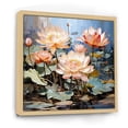 thumbnail image 2 of Designart "Fauvist Blossoms Of Lotus I" Lotus Floater Framed Wall Decor, 2 of 5