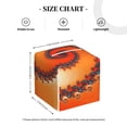 thumbnail image 4 of Fotbe Orange Rotating Porta Pañuelos Decorativo de Cuero, Caja Cuadrada Moderna para Pañuelos Faciales, Organizador y Dispensador 5x5x5'', 4 of 7