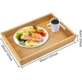 thumbnail image 1 of Bandeja de madera para servir, bandeja de madera de bambú rectangular de 30*20*4cm con 2 S, fuente de madera para servir, rectangular Wo LingWen 8390606487346, 1 of 1