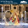 thumbnail image 6 of Joyfy 5 FT Nativity Scene Yard Light Christmas Outdoor Decorations,140 Pre-Lit LED Christmas Decorations,Christmas Yard Light with Stakes Decorations Outdoor Holiday Decor, 6 of 7